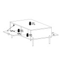 Tavolino basso da salotto 2 ante contenitore bianco dorato Oviedo Catalogo
