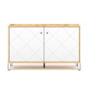 Credenza madia cucina moderna 2 ante bianco legno sala da pranzo Agnes Offerta