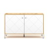 Credenza madia cucina moderna 2 ante bianco legno sala da pranzo Agnes Offerta