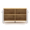 Credenza madia cucina moderna 2 ante bianco legno sala da pranzo Agnes Sconti