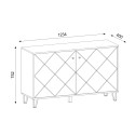 Credenza madia cucina moderna 2 ante bianco legno sala da pranzo Agnes Catalogo