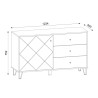 Credenza cucina moderna 120cm legno rovere anta 3 cassetti bianco Gwen Catalogo