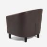 Poltrona a pozzetto in similpelle da salotto elegante classica Cookie Stock
