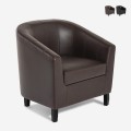 Poltrona a pozzetto in similpelle da salotto elegante classica Cookie Promozione