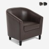 Poltrona a pozzetto in similpelle da salotto elegante classica Cookie Promozione