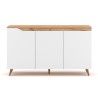 Credenza soggiorno 140cm moderna in legno 3 ante bianco scandinavo Talon Offerta