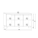 Meuble salon moderne bois 140cm 3 portes blanc style scandinave Talon Catalogue