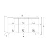Credenza soggiorno 140cm moderna in legno 3 ante bianco scandinavo Talon Catalogo