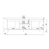 Mobile TV moderno 140cm scandinavo in legno 3 ante bianco opaco Muriel Catalogo