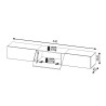 Mobile porta TV design sospeso moderno 240cm 3 ante luce LED Selby 