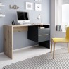Scrivania ufficio studio moderna nera legno rovere con cassettiera Aisa Promozione
