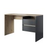 Scrivania ufficio studio moderna nera legno rovere con cassettiera Aisa Vendita