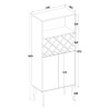Mobile bar credenza cucina soggiorno 2 ante stile nordico Ulbster Sconti