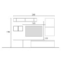 Modernes Design-Wohnzimmer-Wandsystem TV-Regal Infinity 2A Verkauf