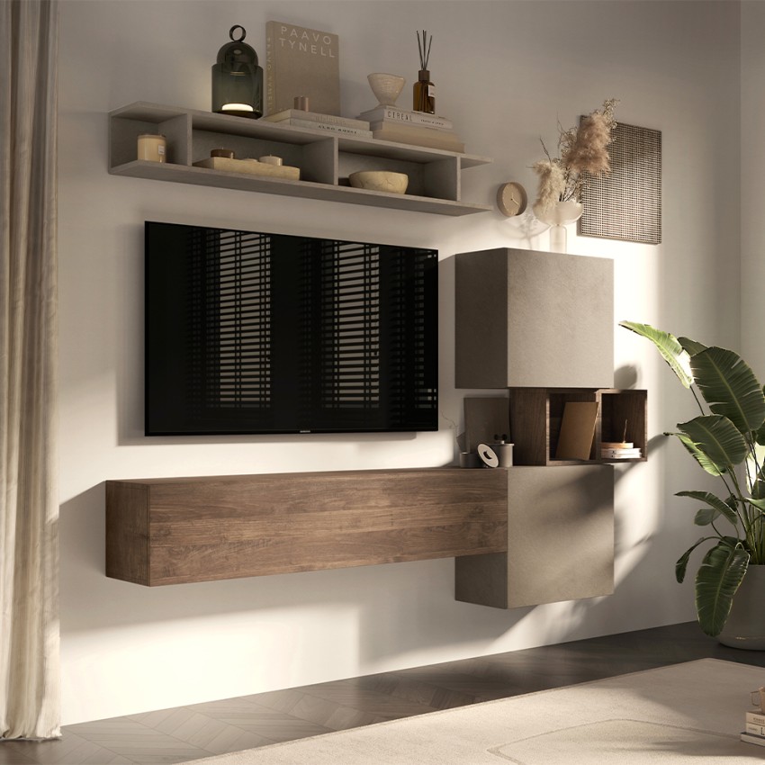 Wohnwand moderner Design-Wohnzimmer-Fernsehständer Infinity 3A Aktion Wohnwand moderner Design-Wohnzimmer-Fernsehständer Infinity 3A Aktion