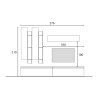 Parete attrezzata tv design moderno in legno con libreria Infinity 04 Saldi