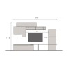 Moderne Wohnzimmer TV-Wandschrank weiß grau schwarz Infinity 06 Verkauf