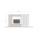 Parete attrezzata tv moderna libreria legno bianca grigia Infinity 10 Offerta