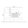 Ensemble mural suspendu design moderne en bois gris Infinity 12A Offre