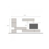 Parete attrezzata soggiorno in legno moderna mobili sospesi Infinity 14 Vendita