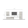 Parete attrezzata soggiorno tv design moderno grigia nero Infinity 18 Offerta