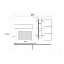 Parete attrezzata tv salotto con libreria design moderno Infinity 20 Vendita