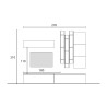 Parete attrezzata tv salotto con libreria design moderno Infinity 20 Vendita