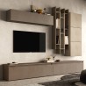 Parete attrezzata tv salotto con libreria design moderno Infinity 20 Promozione