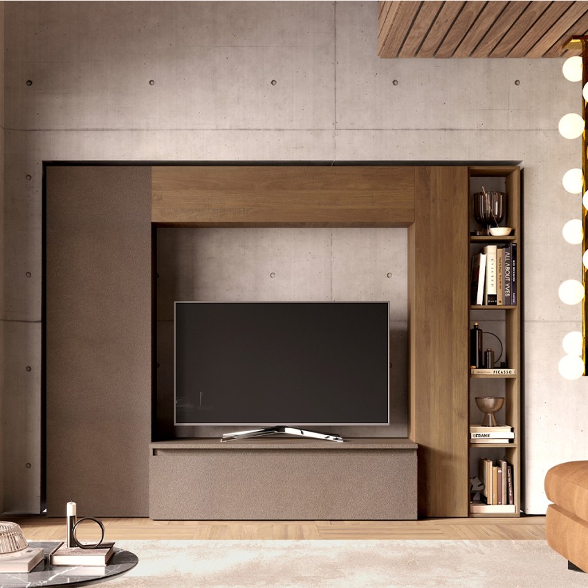 Wohnzimmerwand mit modernem TV-Ständer Infinity 09 Aktion Wohnzimmerwand mit modernem TV-Ständer Infinity 09 Aktion