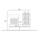 Parete attrezzata con libreria moderna grigio mobile tv nero Infinity 30 Vendita