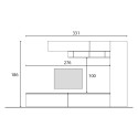 Parete attrezzata contemporanea mobile tv mensola legno grigia Infinity 31 Vendita