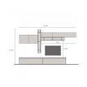 Parete attrezzata tv design moderno bianca mensole libreria Infinity 32 Offerta