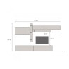 Parete attrezzata tv design moderno bianca mensole libreria Infinity 32 Offerta