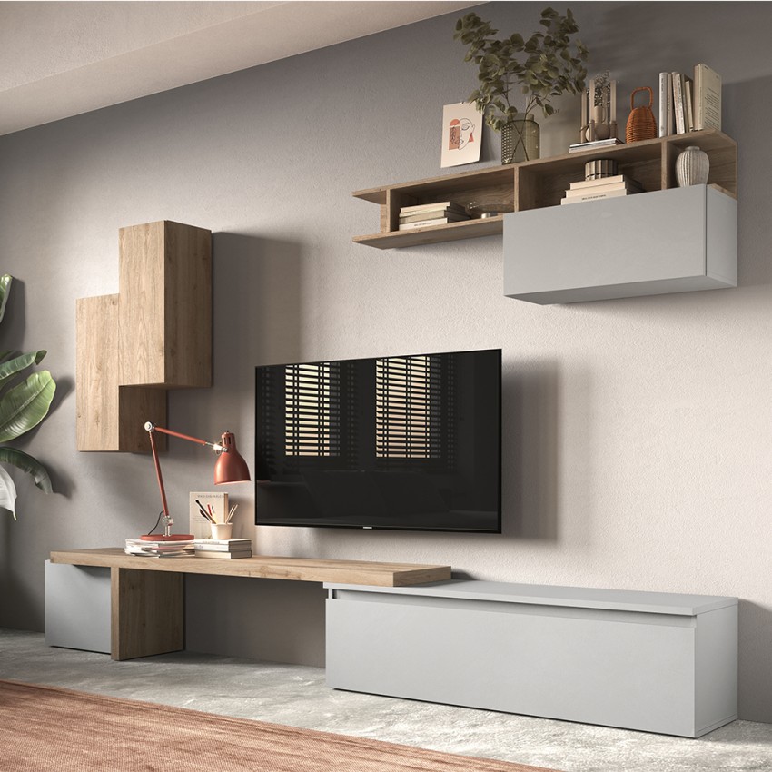 Ensemble mural TV salon moderne meubles suspendus Infinity 33 Promotion Ensemble mural TV salon moderne meubles suspendus Infinity 33 Promotion