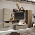 Parete attrezzata tv design moderno mensole mobili sospesi Infinity 38 Promozione