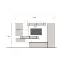Parete attrezzata tv design moderno mensole mobili sospesi Infinity 38 Offerta