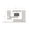 Parete attrezzata tv design moderno mensole mobili sospesi Infinity 38 Offerta