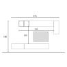 Parete attrezzata sospesa porta tv in legno design moderno Infinity 41 Offerta