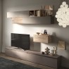 Parete attrezzata contemporanea porta tv mobili sospesi legno Infinity 42 Promozione