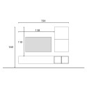 Parete attrezzata moderna porta tv mobili sospesi in legno Infinity 47 Vendita