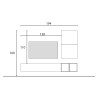 Parete attrezzata moderna porta tv mobili sospesi in legno Infinity 47 Vendita