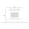 Parete attrezzata mobile tv sospeso moderno bianco mensola Infinity 48 Vendita