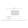 Mobile TV sospeso design minimal moderno con mensole legno Infinity 49 Offerta