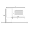 Parete attrezzata design moderno mobile tv sospeso in legno Infinity 51 Offerta