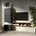 Parete attrezzata design moderno mobile tv sospeso in legno Infinity 51 Promozione