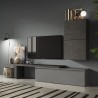Ensemble mural salon TV moderne gris avec meubles suspendus Infinity 52 Promotion