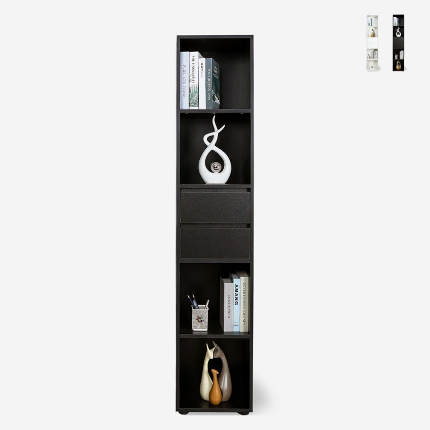 Libreria ufficio soggiorno alta 2 cassetti 4 scaffali 36x30x171cm Reiff Promozione Libreria ufficio soggiorno alta 2 cassetti 4 scaffali 36x30x171cm Reiff Promozione