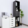 Libreria ufficio soggiorno alta 2 cassetti 4 scaffali 36x30x171cm Reiff Vendita