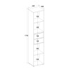 Libreria ufficio soggiorno alta 2 cassetti 4 scaffali 36x30x171cm Reiff Caratteristiche