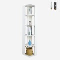 Libreria soggiorno ufficio moderna angolare 5 scaffali Orkney Promozione